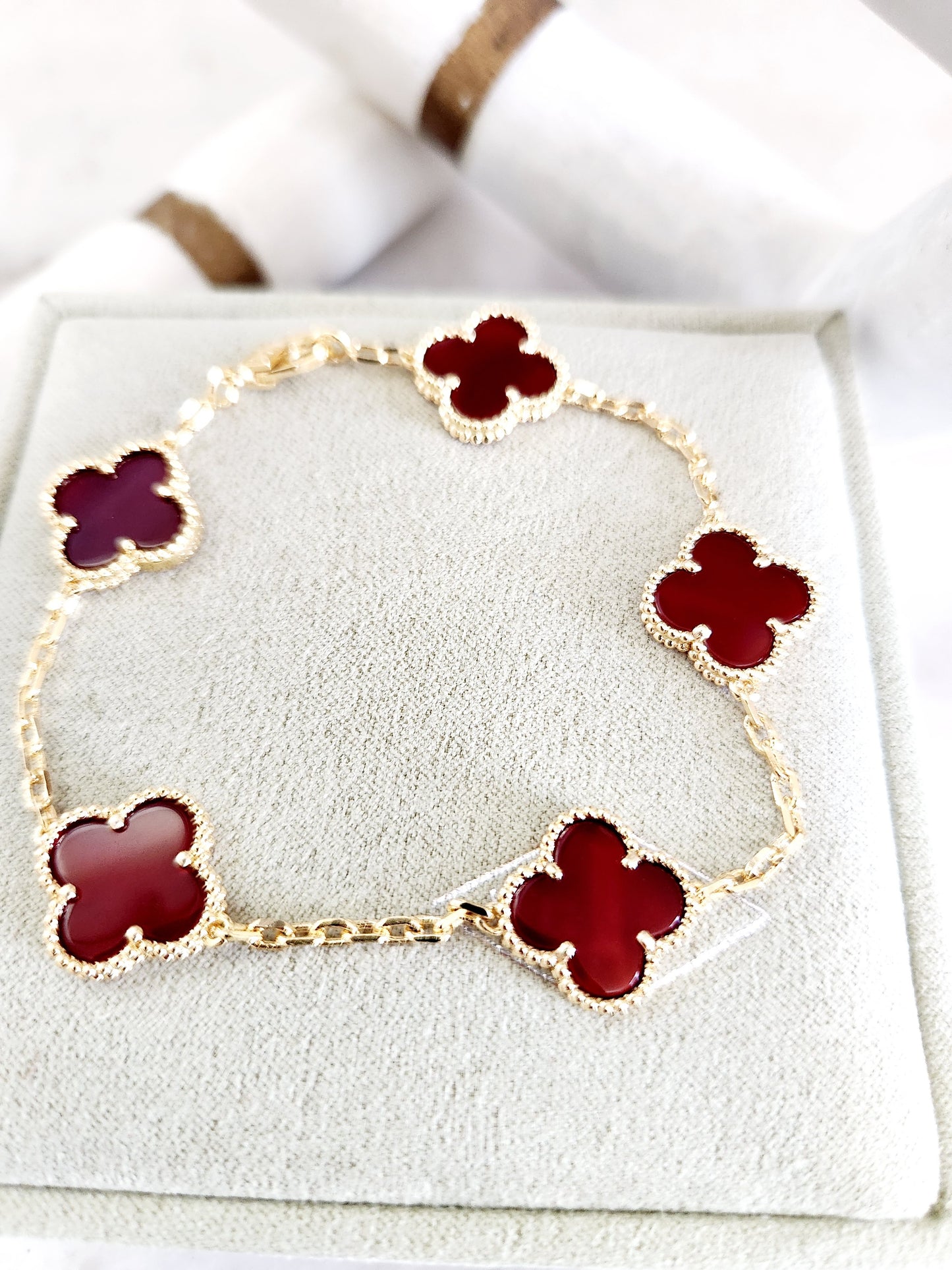 Chloé’s Crimson Bloom Bracelet