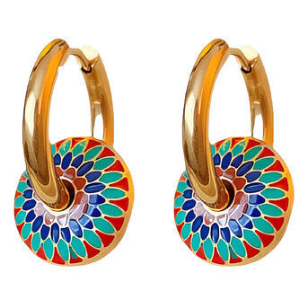 Island Bloom Hoop Earrings