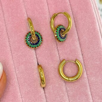 Island Bloom Hoop Earrings