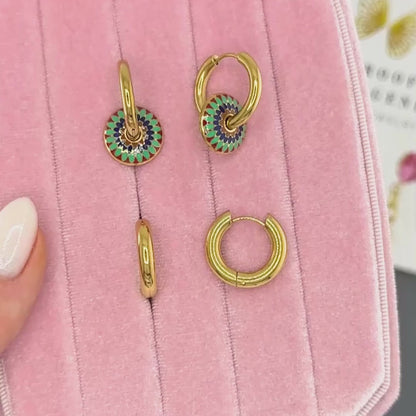 Island Bloom Hoop Earrings